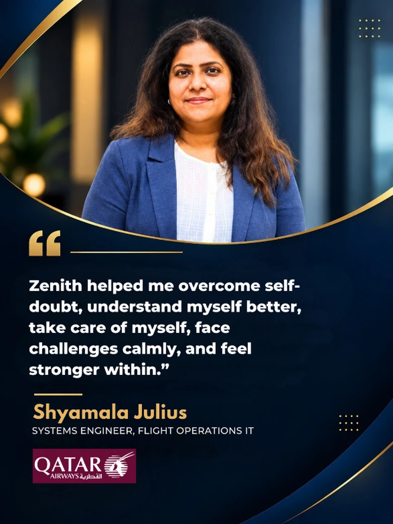 Zenith alumni story from Shyamala Julius, Systems Engineer, Flight Operations IT, Qatar Airways